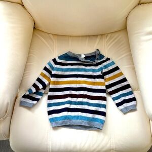 H&M Boys 12 - 18 Months Sweater Striped Knit Pullover Multi Color
